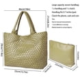 thumbnail image 3 of Bolso de mano JOTOFIT de piel vegana tejida para mujer con monedero, 3 of 8