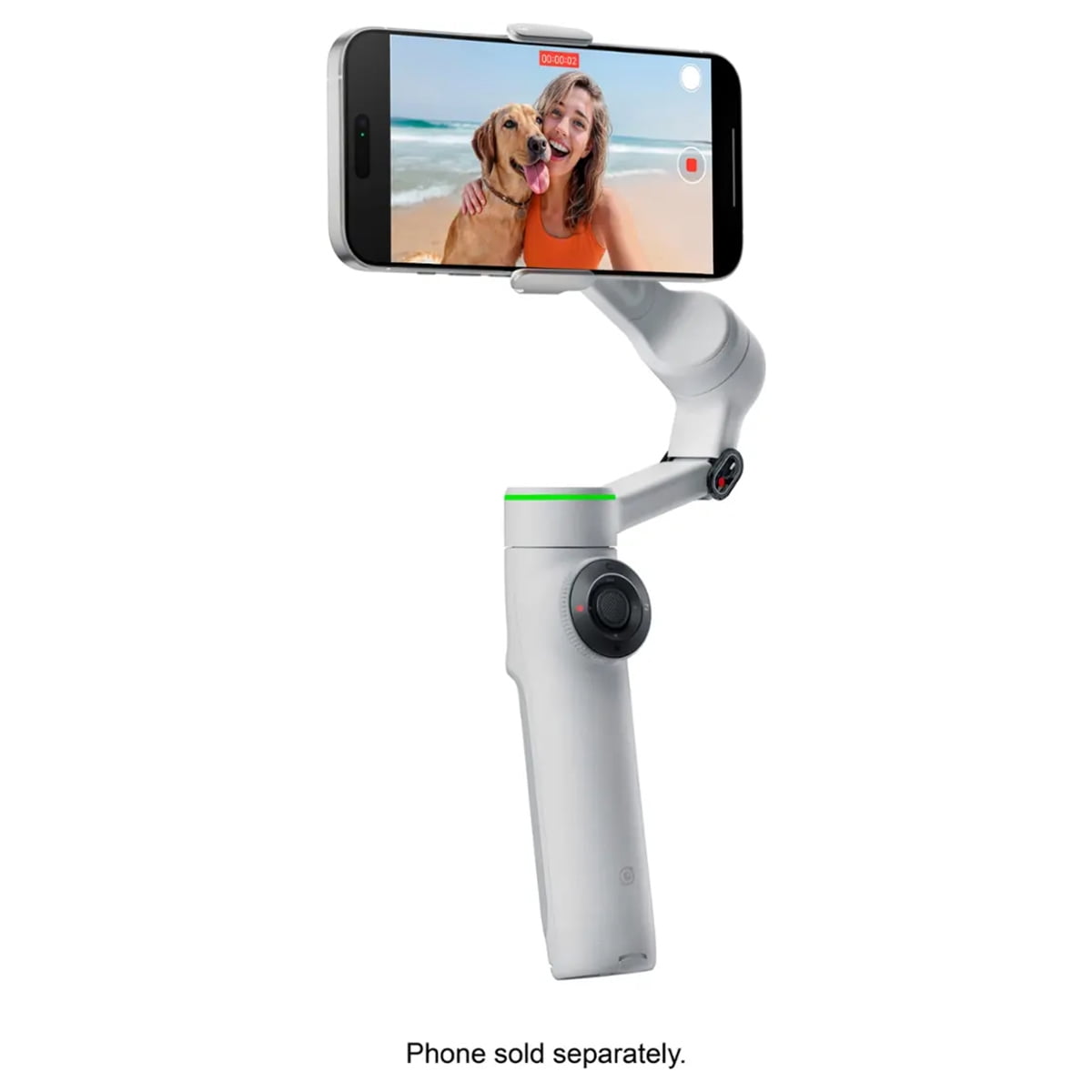 Insta360 Flow 2 Pro 3-Axis AI-Powered Smartphone Gimbal Stabilizer AI Tracker Bundle, Stone Gray