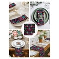 thumbnail image 3 of Colorful Mexico Cloth Napkins Set of 8 Reusable Dinner Napkins, Modern Abstract Flowers Leaf Orange Pink Cocktail Napkin Washable Table Napkins for Wedding/Holiday Party/Baby Shower 20"x20", 3 of 7