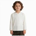 thumbnail image 3 of TOWED22 Boys Long Sleeve Henley Shirts Casual Crewneck Tees with Buttons Soft Shirts for Boys,White,12-18 M, 3 of 9