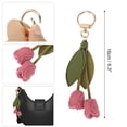 thumbnail image 2 of Unique Bargains 1 Pc Handbag Charm Flower Leaf Bag Charm Rose Red, 2 of 3