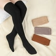 Loritta 4 Pairs Women Thigh High Socks Cotton Long Over the Knee Socks Size 69