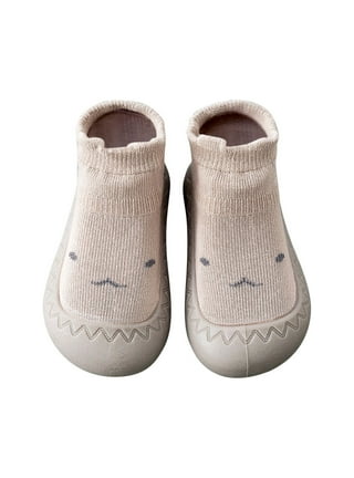 WATOCHE Baby Girl Socks Look Like Shoe Toddler Ant-slip Socks with Grips Baby Long Socks with Cute Bows Floor Shoes Socks