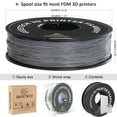 thumbnail image 4 of Geeetech 5pcs TPU Filament 1.75mm Flexible Soft 3D Printer Consumables Grey, 5kg Spool (11 lbs.), Dimensional Accuracy +/- 0.03 mm, 4 of 7