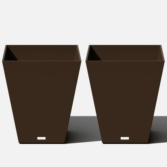Veradek Pure Series Nobleton 22" Plastic Planter - Espresso