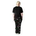 thumbnail image 2 of Wicked Pyjama Deux Pièces Noir à Manches Courtes et Jambes Longues pour Femmes, 2 of 6