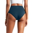 thumbnail image 2 of Bombacha de Bikini CRZ YOGA Cintura Alta con Corte en V Azul Insignia M, 2 of 5