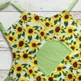 thumbnail image 3 of Oxford and Main 100% Premium Cotton Apron, Cooking Apron with Pocket, Adjustable Fit Kitchen Apron, Farmhouse Watercolor Design, Sunflowers, 3 of 5