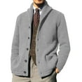 thumbnail image 3 of New Sweater Men's Euro American Solid Long Sleeve Knitted Cardigan, 3 of 5