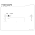 thumbnail image 2 of Kingston Brass KTNLS8 Naples Side Mount Toilet Tank Lever, Left/Right Installation in Brushed Nickel, 2 of 5