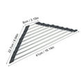 thumbnail image 3 of Triangle Dish Drying Rack For Corner Stainless Steel Folding Roll Up Multipurpose Kitchen Drainer Mat, 3 of 7
