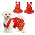 thumbnail image 1 of QBLEEV Dog Washable Red Polka Dot Pants for Dogs Reusable Puppy Sanitary Panties Cute Pet Diaper Cross Strap Jumpsuits Underwear for Pets, 1 of 7