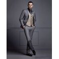 thumbnail image 3 of COOFANDY Men's Formal Waistcoat Regular Fit Business Dress Vest 4 Button, 3 of 6