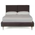thumbnail image 3 of Base de Cama Matrimonial Makora Luma Chocolate Tapizada en Tela Tipo Lino (No Incluye Colchón), 3 of 9