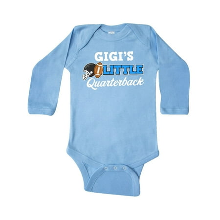 

Inktastic Gigi s Little Quarterback with Football and Helmet Gift Baby Boy or Baby Girl Long Sleeve Bodysuit