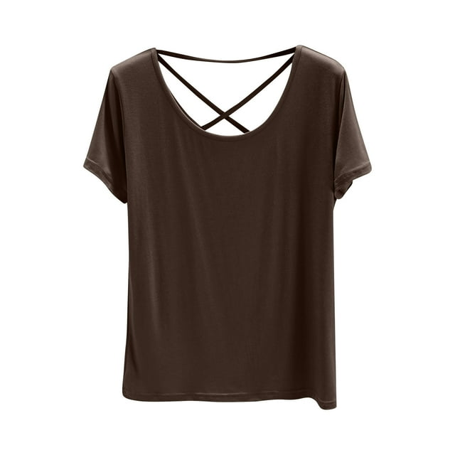 Tops de Sujetador de Yoga para Mujeres, Cuello Redondo Corto de Moda, Blusas a Rayas de Impresión, Tops de Cuello Redondo para Mujeres
