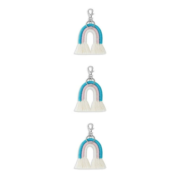 Llaveros de arcoíris Qarigey accesorio de moda bolso colgante bolso encanto Azul Type1 NO1