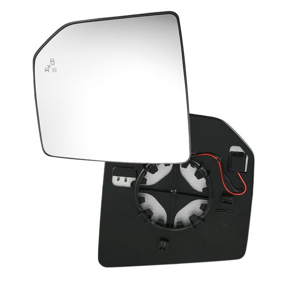 Unique Bargains Car Rearview Left Driver Side Heated Mirror Glass Replacement W/ Backing Plate FL3Z17K707D for Ford F-150 15-17