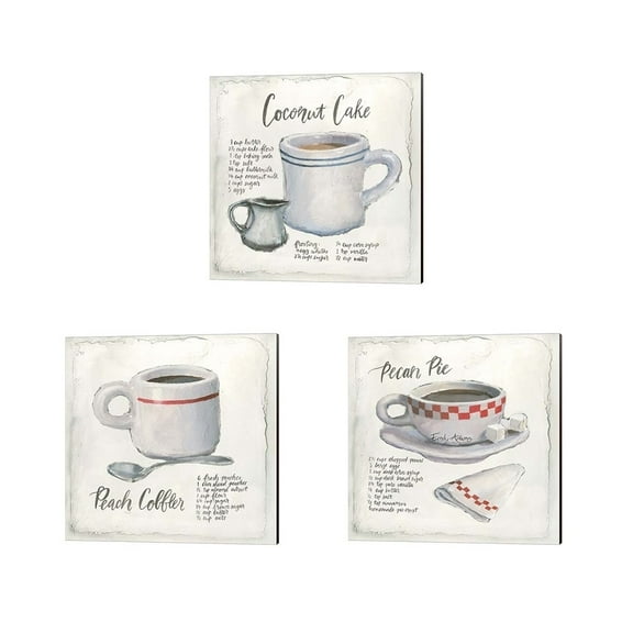 Metaverse Emily Adams 'American Diner' Canvas Art (Set of 3)