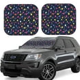 thumbnail image 2 of Bingfone Colored Balloons Windshield Sun Shade 2-Piece Foldable Car Front Window Sunshade For Most Sedans Suv Truck - Auto Sun Blocker Visor Protector Blocks Max Uv Rays - Small, 2 of 7