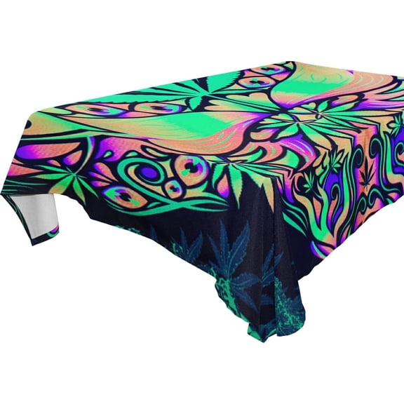 SKYSONIC Mardi Gras Tablecloth Waterproof Washable Polyester Square Table Cover Durable Tablecloth for Kitchen Dining Table Party Decor (60 X 120 Inch)