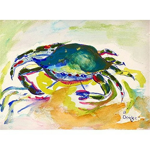 Betsy Drake Green Crab Door Mat
