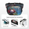 thumbnail image 5 of Easygdp Pond Cute Axolotl Fanny Packs for Women Men, Belt Bag, Fashion Crossbody Bags, for Workout/Running/Hiking, 5 of 9