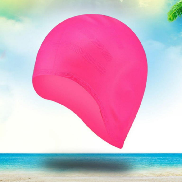 Swimming Caps Ear Protection 3D Swimming Cap for Women Men Silicone Swim  Cap Waterproof - Fits Long & Short Hair Adult Swim Hats Youth Swim Cap 