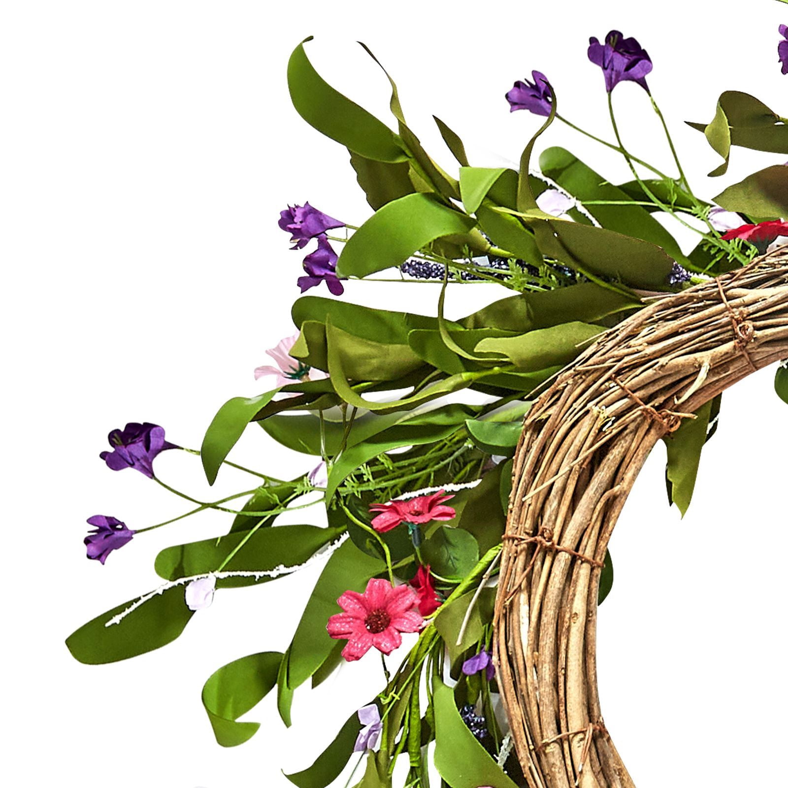 Decorative Wreath 1:1 Replica Daisy Flowers, Full Lush Lifelike Floral Wreath, Vibrant Realistic Artificial Flower Wreath for Front Door Wall Decor