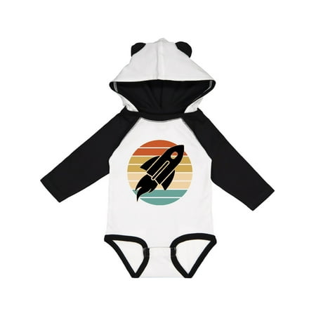 

Inktastic Space Rocket Retro Sunset Gift Baby Boy or Baby Girl Long Sleeve Bodysuit