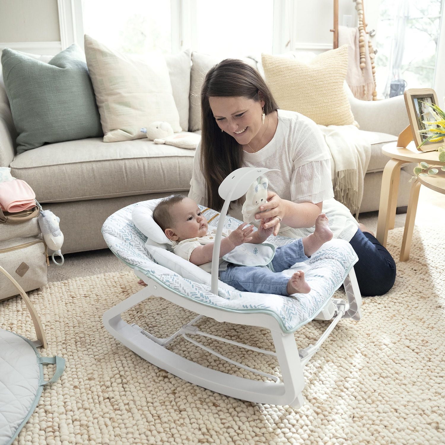 Ingenuity Keep Cozy 3-in-1 Grow with Me Bounce Rock Seat