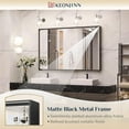 thumbnail image 6 of Keonjinn Black Framed Mirror for Bathroom 48 x 30 inch Large Rectangular Matte Black Vanity Mirror, Modern Wall Mounted Home Decor, 6 of 7