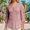 Pink, variant on Graphic Tees for Women'summer Women’s T Shirt with V Neck and 3/4 Sleeves for Everyday Comfort and Casual Style Green XL
