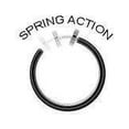 thumbnail image 2 of Black Non-Piercing Dangle Flower Spring Hoop Belly Clip, 2 of 2