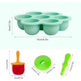 thumbnail image 3 of Mini Ice Cream Mold, Popsicle Molds DIY Reusable, Ice Cream Molds with 7 Cavities, in 7 Colored Plastic Rods, for Popsicles, Ice Creams, Food etc (Green), 3 of 5