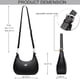 thumbnail image 4 of Bolsas de hombro pequeñas CROJUYI estilo retro negro para mujer Small, 4 of 5