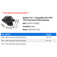 thumbnail image 2 of Ignition Coil - Compatible with 1992 - 1995 Chevy C2500 Suburban 1993 1994, 2 of 2