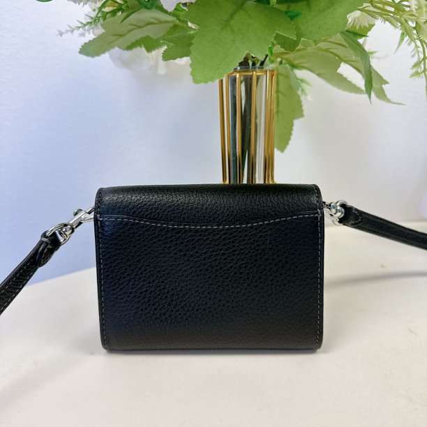 Coach CU170 Mini Envelope Wallet With Strap IN Black - Walmart