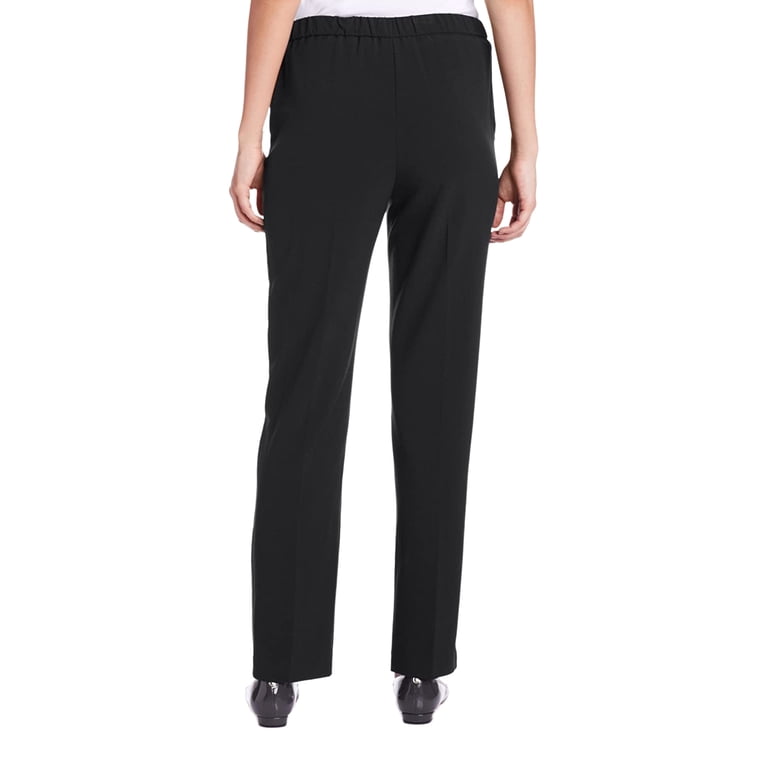 briggs ladies dress slacks Briggs New York Womens Flat Front Pull On with Slimming Solution Pants, Black, 8 US at Amazon Women's Clothing store