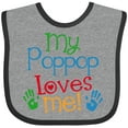 thumbnail image 3 of Inktastic My Poppop Loves Me Grandchild Boys or Girls Baby Bib, 3 of 4