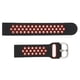 thumbnail image 4 of Correa de reloj de silicona suave de 20 mm de repuesto con orificios de aire para Amazfit GTS 3, color negro y rojo, 4 of 12