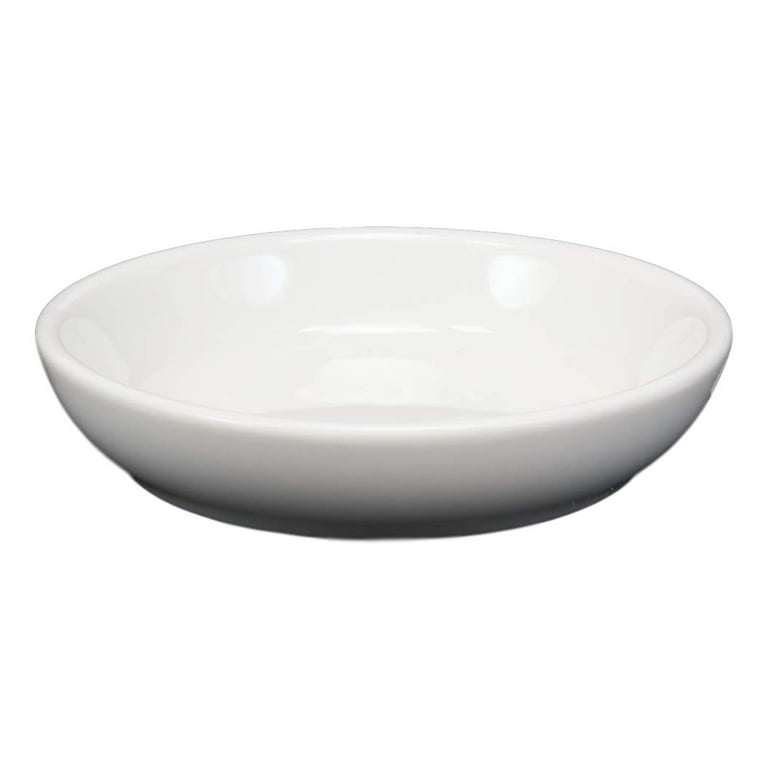 White Porcelain Contemporary Condiments Soy Sauce Dipping Plate or Dish Set  of 6