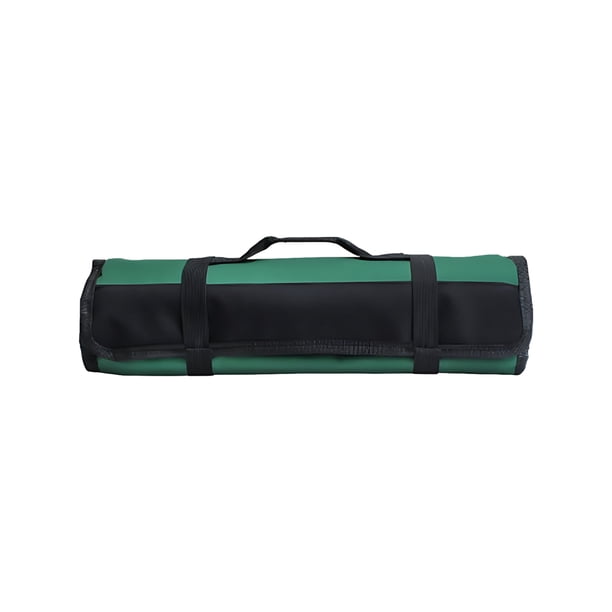 Bearachild Bolsa de almacenamiento de herramientas enrollable bien organizada, bolsa para cuchillos de Chef de amplia aplicación para aficionados Organizadores de utensilios de cocina verde