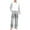 06 Gray, variant on YueHuiYing Men's Pajamas Set 2 Piece Long Sleeve T-Shirt Loungewear Long Plaid Pants with Pocket