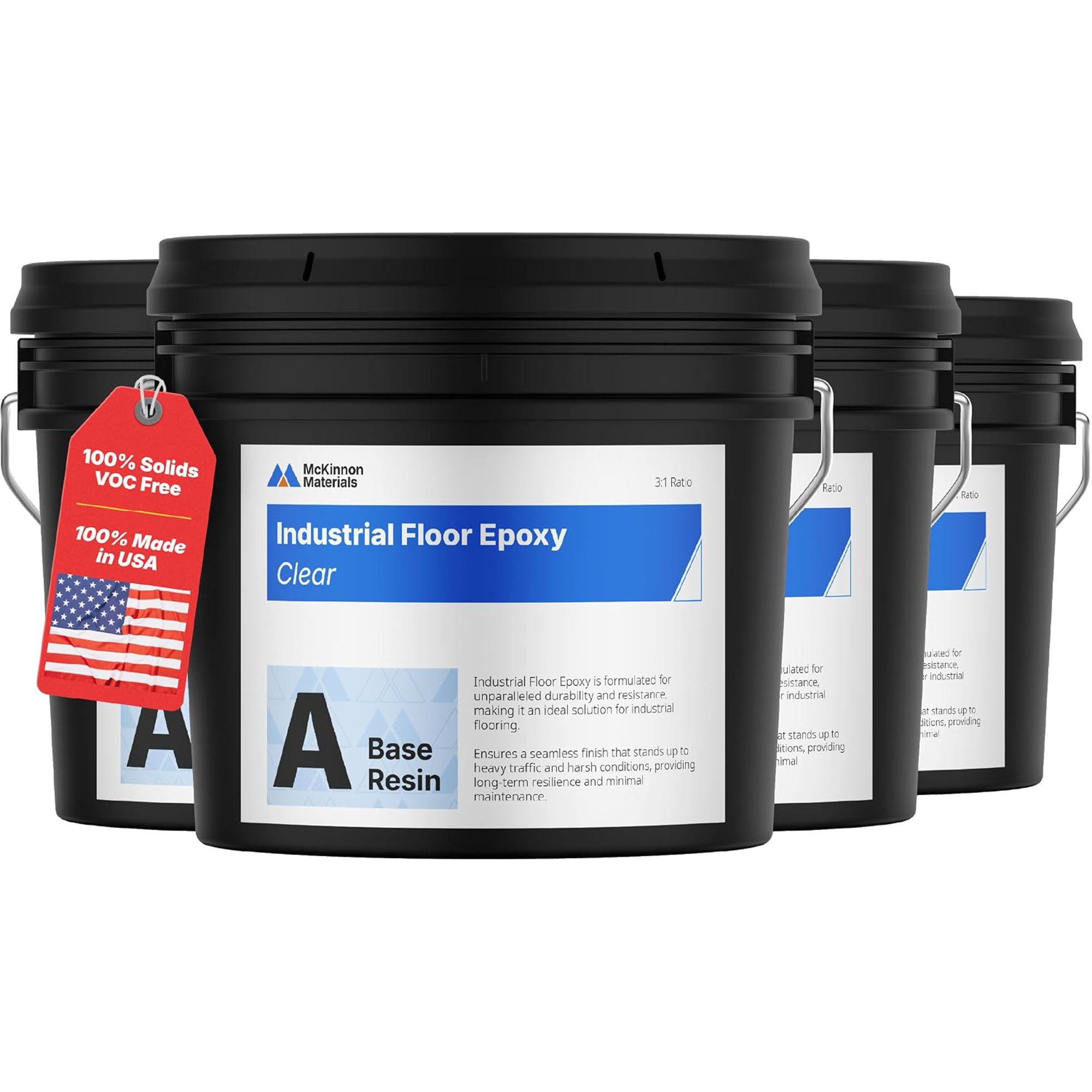 McKinnon Garage Floor & Concrete Epoxy Kit 20 Gallon, 100% Solids