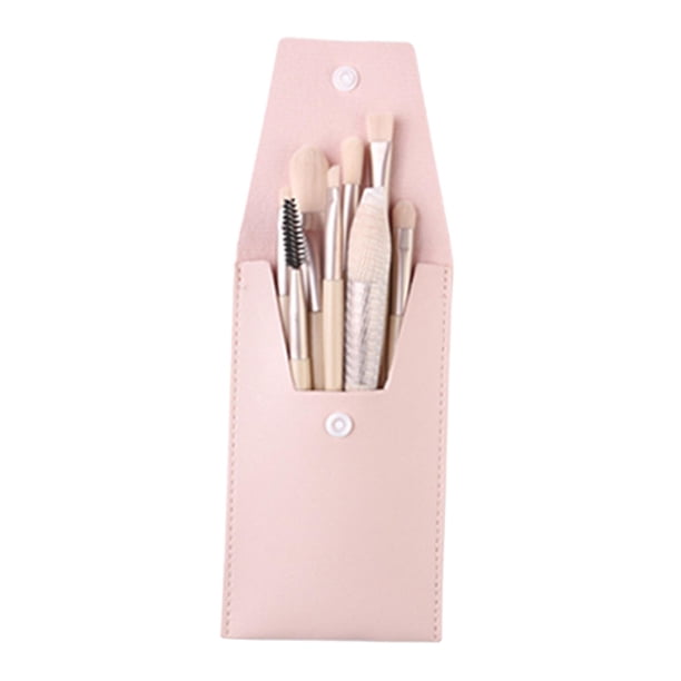 8x Pinceles de maquillaje Colcomx Neceser de viaje Bolsa de Ginkgo coloreado