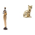 thumbnail image 1 of Escultura De Figurita De Gato Tribal Africana, Obra De Arte Para Decoración Del Hogar, Estatua De Animal Novedosa, Adorno Artesanal Para Dormitorio, Mesa, Chimenea, Mueble De TV, 1 of 8
