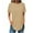 Khaki, variant on Diufon Women's Plus Size Tops Summer Casual Short Sleeve Round Neck Loose Shirts Soft Comfy Basic Top