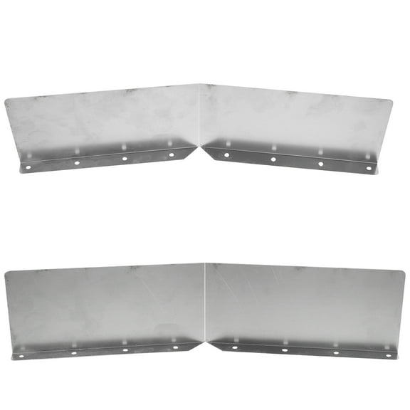 OATIPHO 2Pcs Iron Rain Gutter Splash Guards Plated Silver for Roof Protection Against Heavy Rain Overflow