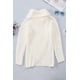 thumbnail image 2 of ABPHQTO Jersey de cuello alto cruzado con botones blanco para mujer, 2 of 5